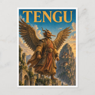 Tengu, gotische fantasie monster briefkaart