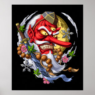 Tengu Japanese Demon Poster