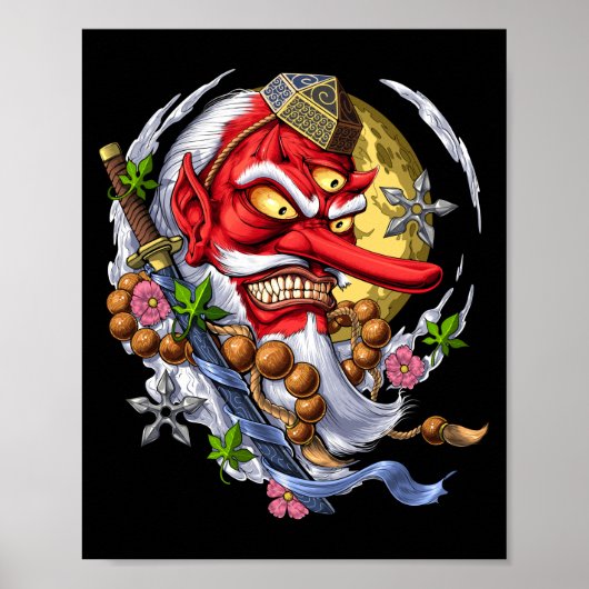 Tengu Japanese Demon Poster (Voorkant)