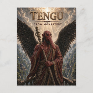 Tengu Kraai Klooster Donkere Bioscoop Briefkaart