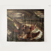 Tengu op de ruïne van de kathedraal wandkleed (Voorkant (horizontaal))