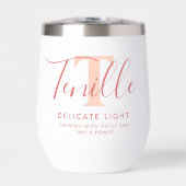 Tenille name meaning monogram burnt orange pink (Voorkant)