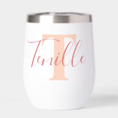 Tenille name meaning monogram burnt orange pink (Achterkant)