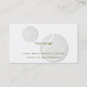 Tenis Coach | Sport Visitekaartje (Achterkant)