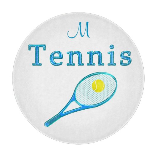  TENIS - Monogrammen Uitsnijderijen Snijplank (Voorkant)