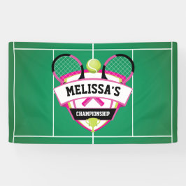 Tenis party backdrop spandoek