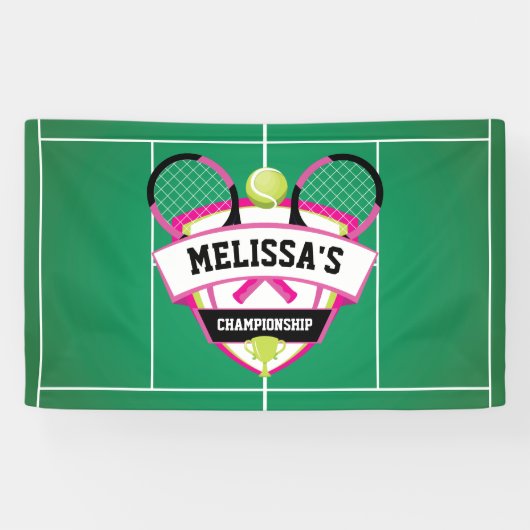 Tenis party backdrop spandoek (Horizontaal)