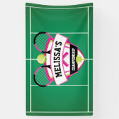 Tenis party backdrop spandoek (Verticaal)