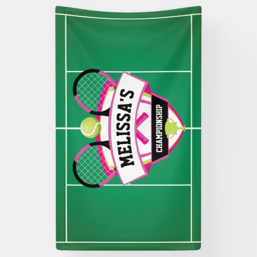 Tenis party backdrop spandoek (Verticaal)