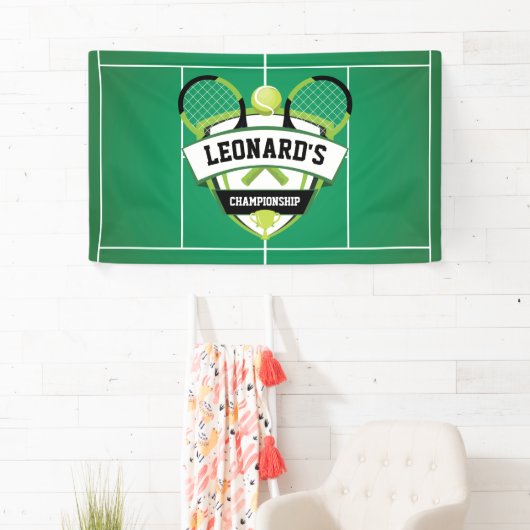 Tenis party backdrop spandoek (Insitu)