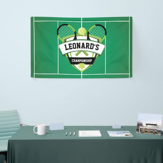 Tenis party backdrop spandoek (Beurs)