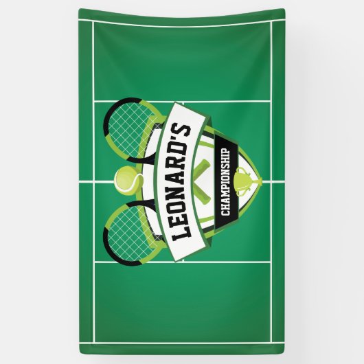 Tenis party backdrop spandoek (Verticaal)