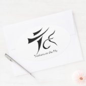 Tenkara op de Fly Oval Sticker (Envelop)