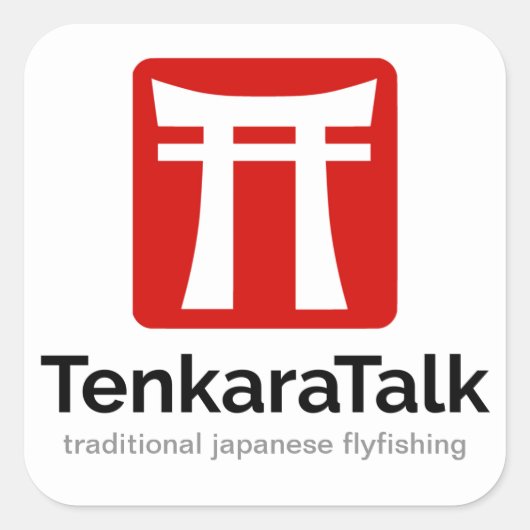 Tenkara Sticker - Square 3" (Voorkant)