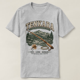 Tenkara – Vintage Japanse Fly Fishing Grijs T-shirt