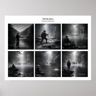 Tenkara Vissen Muur Kunst Print