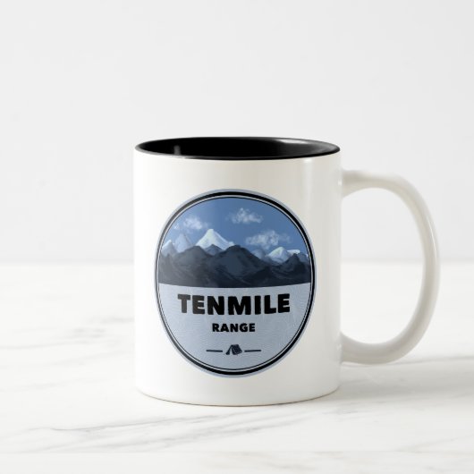 Tenmile Range Colorado Camping Tweekleurige Koffiemok (Rechts)