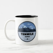 Tenmile Range Colorado Camping Tweekleurige Koffiemok (Links)