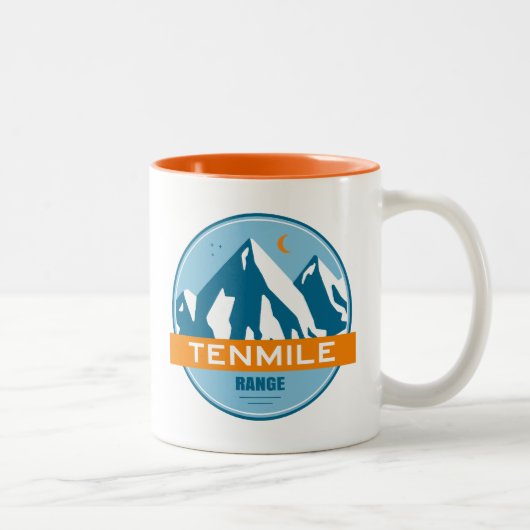 Tenmile Range Colorado Tweekleurige Koffiemok (Rechts)