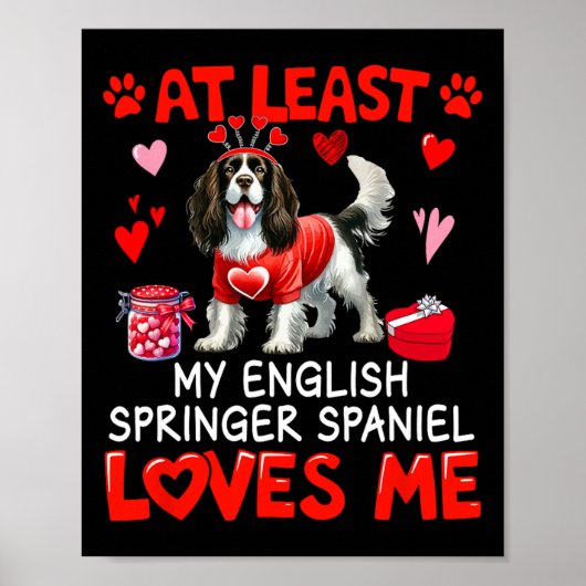 Tenminste Engelse Springer Spaniel die van me houd Poster (Voorkant)