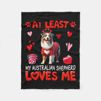Tenminste, mijn Australische herder houdt van me, Fleece Deken