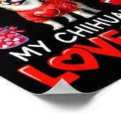 Tenminste, mijn Chihuahua houdt van mij Valentijns Poster (Hoek)