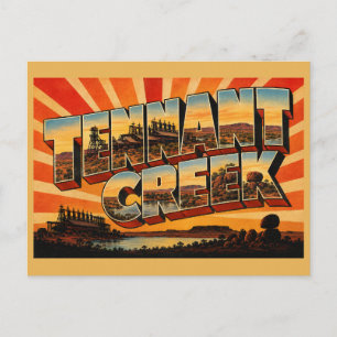 Tennant Creek NT Vintage Reis Kunst Briefkaart