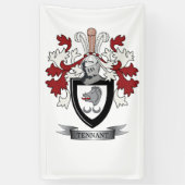 Tennant Family Crest Coat of Arms Spandoek (Verticaal)