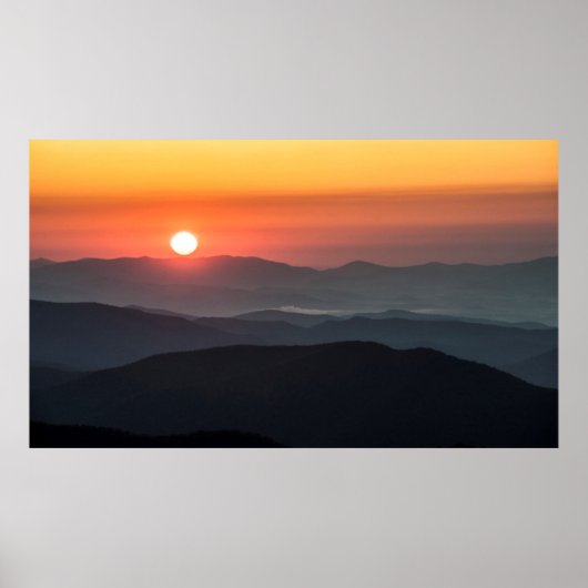 Tennant Mt, gebied Graveyard Fields, zonsopgang Poster (Voorkant)