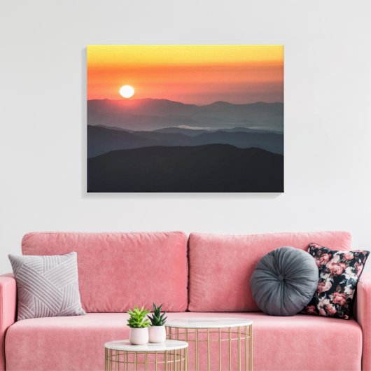 Tennant Mt, Graveyard Fields area, sunrise Canvas Afdruk (Insitu (Woonkamer))
