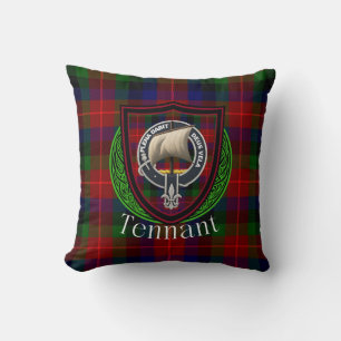 Tennant Schotse Clan Tartan & Crest Kussen