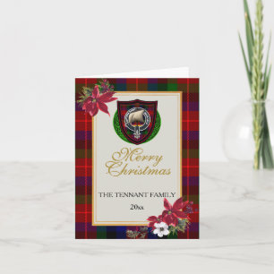 Tennant Schotse Clan Tartan & Wapen Kaart