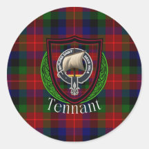 Tennant Schotse Clan Tartan & Wapen
