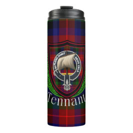 Tennant Scottish Clan Tartan & Crest Thermosbeker
