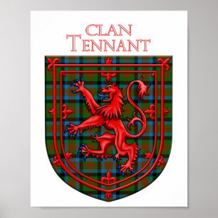 Tennant Tartan Scottish Play Lion Rampant Poster