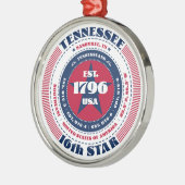 Tennessee 16e staat kerstversiering metalen ornament (Links)
