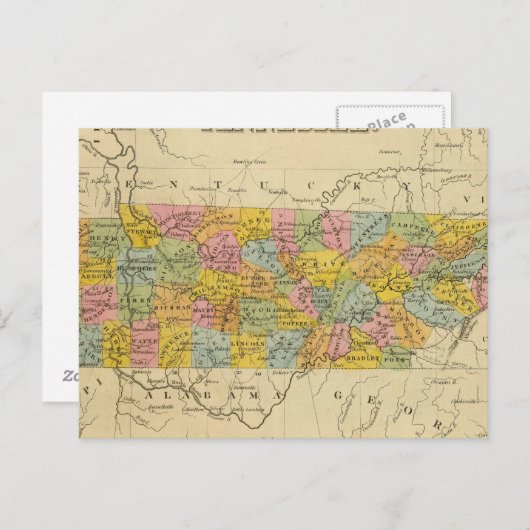 Tennessee 3 briefkaart (Voorkant / Achterkant)