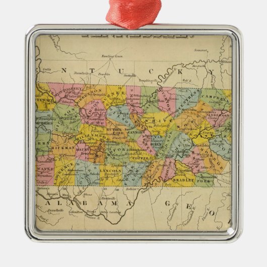 Tennessee 3 metalen ornament (Voorkant)