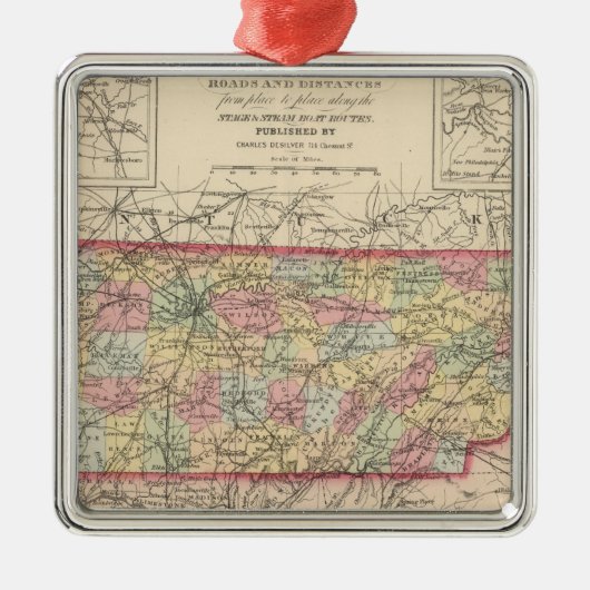 Tennessee 3 metalen ornament (Voorkant)