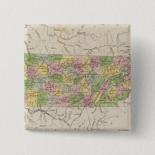 Tennessee 4 vierkante button 5,1 cm (Voorkant)