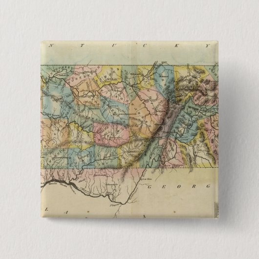 Tennessee 5 vierkante button 5,1 cm (Voorkant)