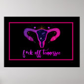 Tennessee Abortion Ban Celestial Uterus Protest Poster (Voorkant)