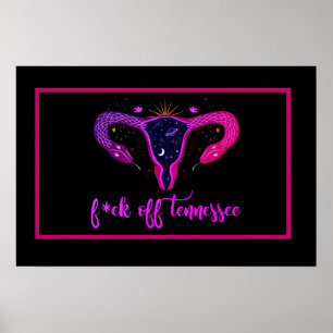 Tennessee Abortion Ban Celestial Uterus Protest Poster