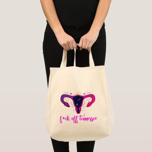Tennessee Abortion Ban Celestial Uterus Protest Tote Bag (Voorkant (product))