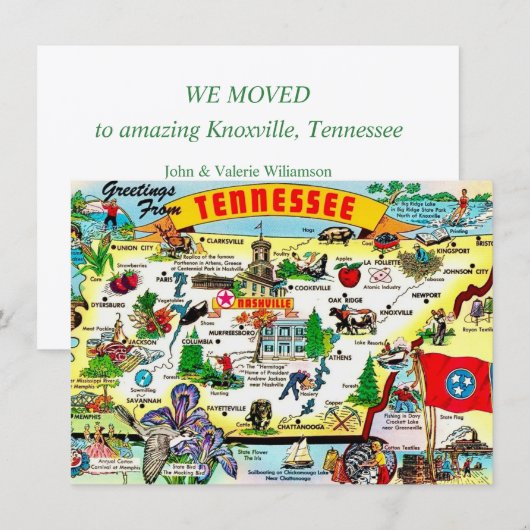 Tennessee adreswijziging aankondiging (Voorkant / Achterkant)
