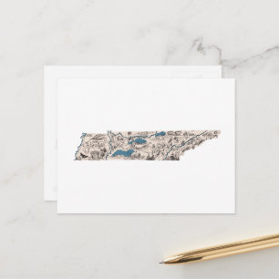 Tennessee Afbeelding Kaart Antiek Staat Grafiek