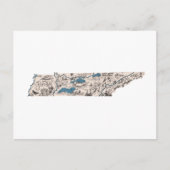 Tennessee  Afbeelding Kaart Antiek Staat Grafiek (Voorkant)