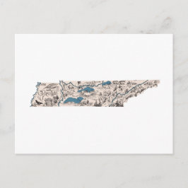 Tennessee  Afbeelding Kaart Antiek Staat Grafiek