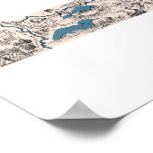 Tennessee Afbeelding Map Poster (Hoek)