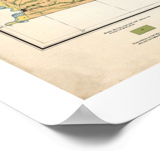 Tennessee Agriculture Map 1896 Poster (Hoek)